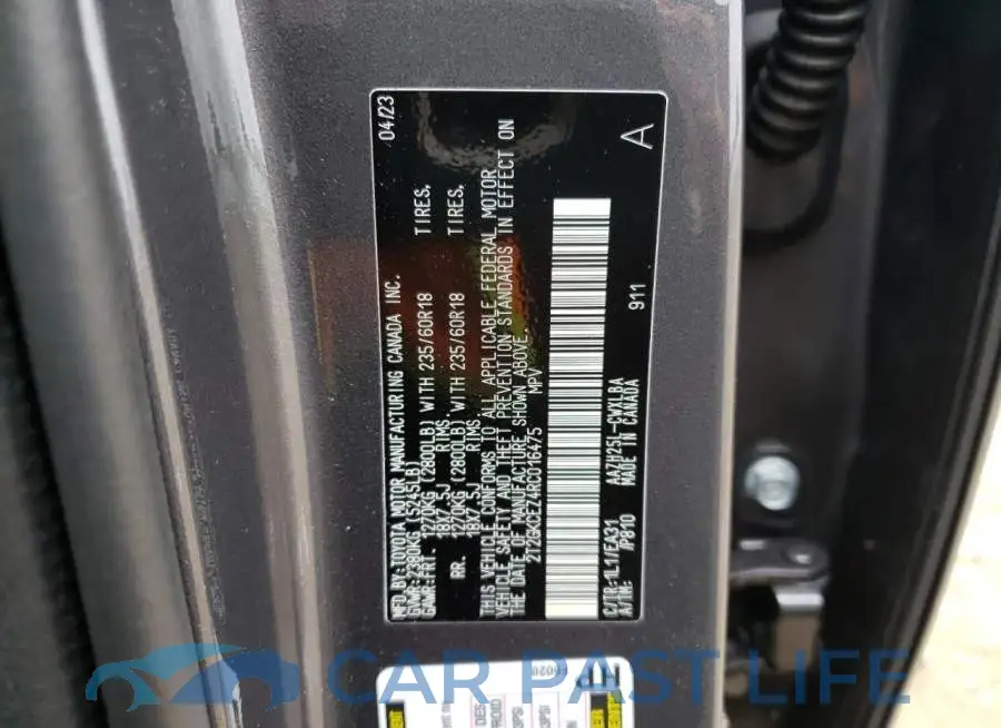 2T2GKCEZ4RC016475# 13