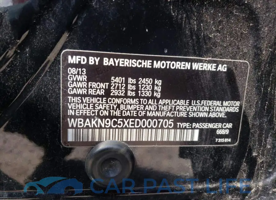 WBAKN9C5XED000705# 12