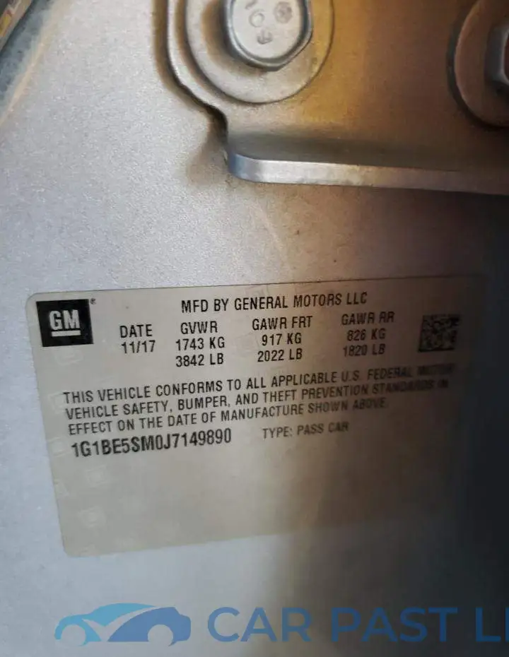 1G1BE5SM0J7149890# 13