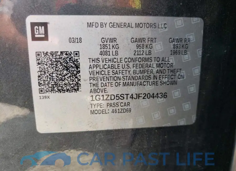 1G1ZD5ST4JF204436# 12