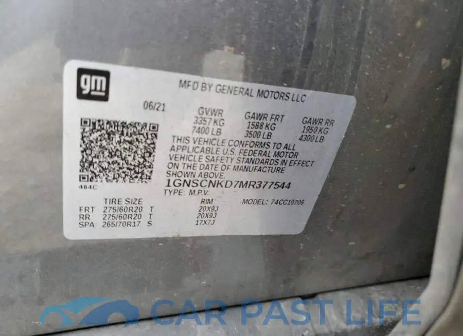 1GNSCNKD7MR377544# 13
