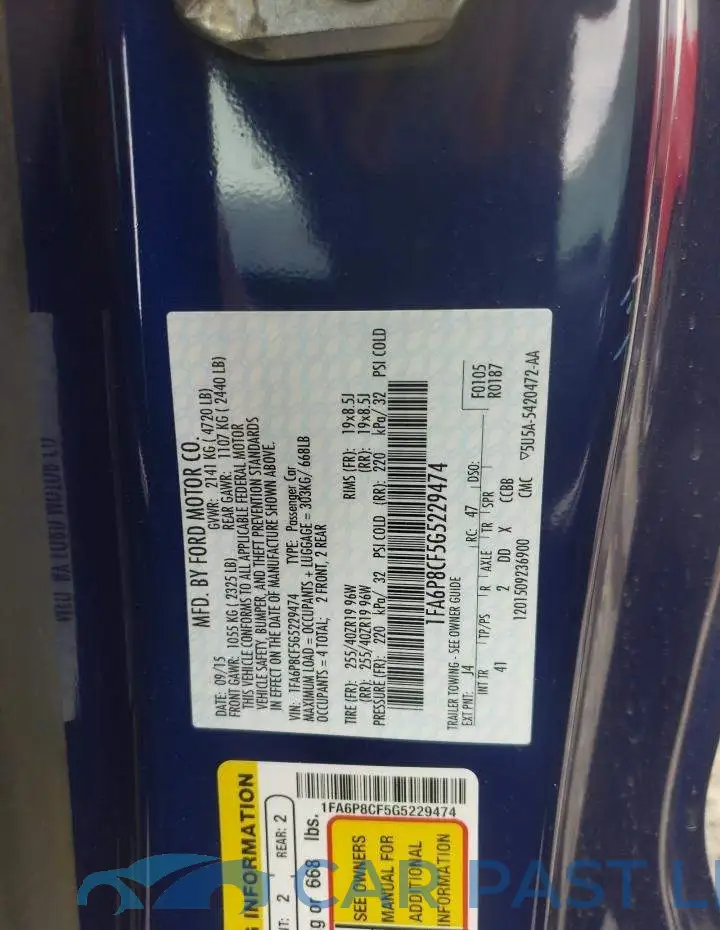 1FA6P8CF5G5229474# 12