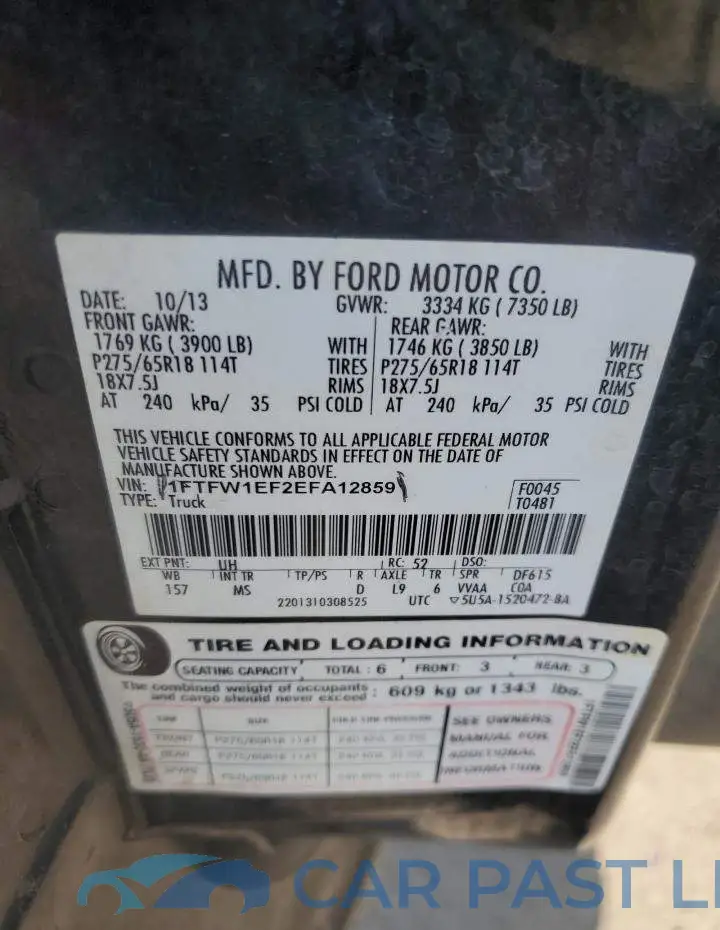1FTFW1EF2EFA12859# 12