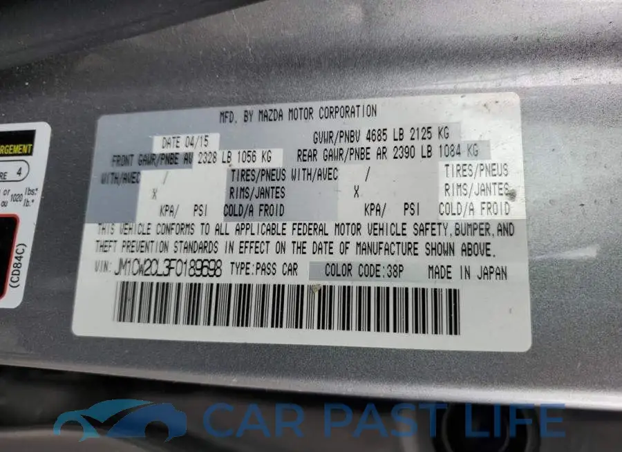 JM1CW2CL3F0189698# 13