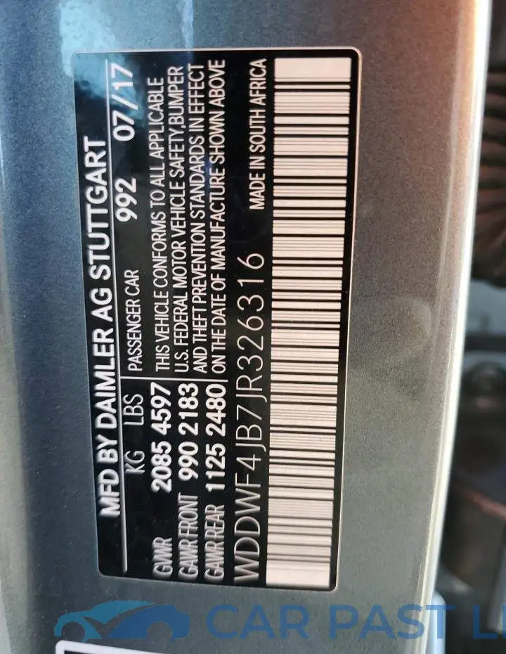 WDDWF4JB7JR326316# 12