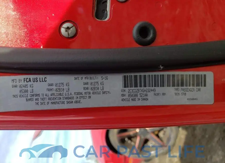 2C3CDZBTXGH232449# 12