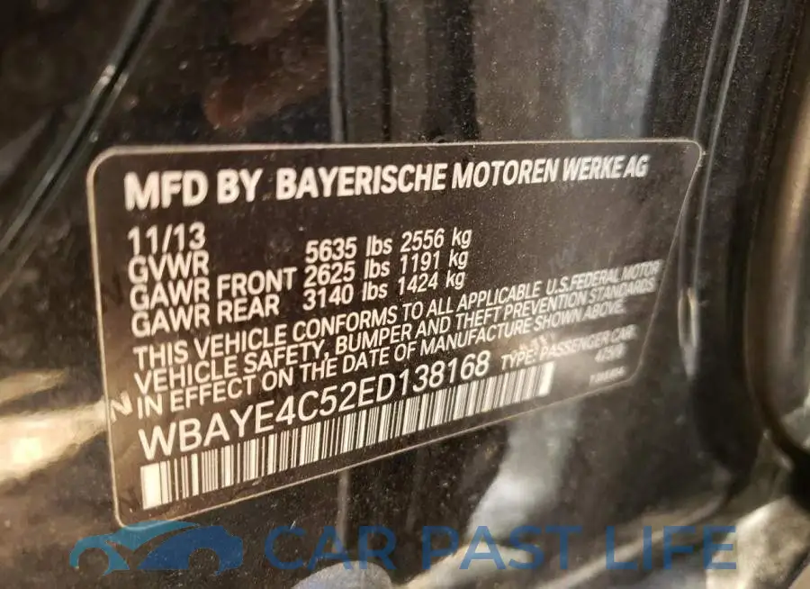 WBAYE4C52ED138168# 13