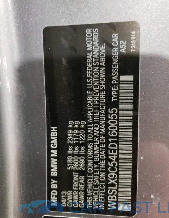 WBSLX9C54ED160055# 13