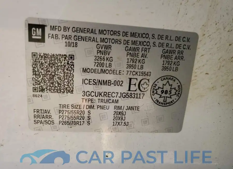 3GCUKREC7JG583117# 12