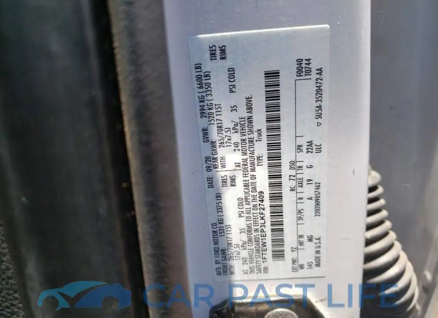 1FTEW1EP3LKF27409# 13