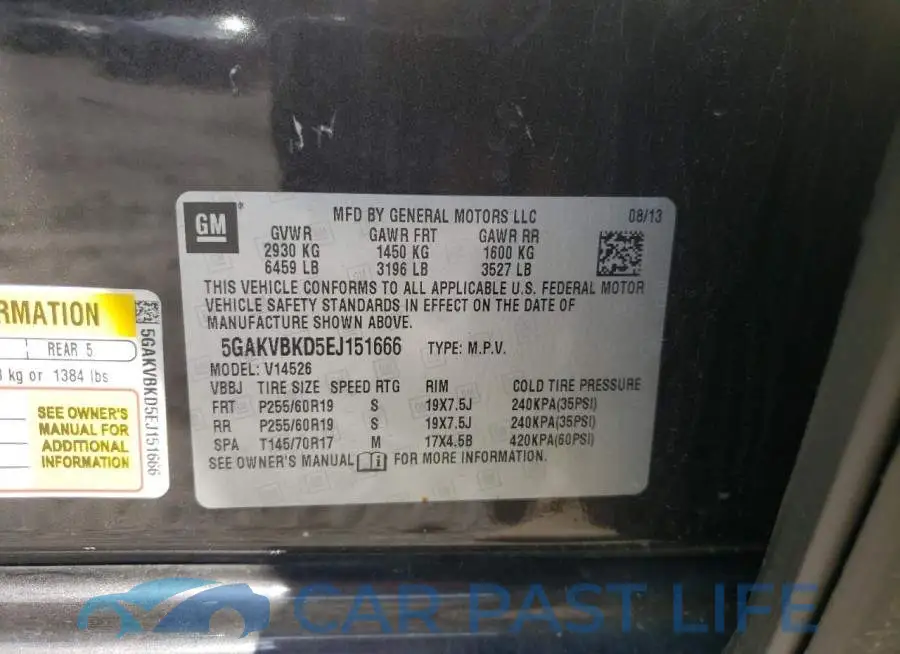 5GAKVBKD5EJ151666# 12