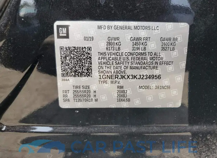 1GNERJKX3KJ234956# 12