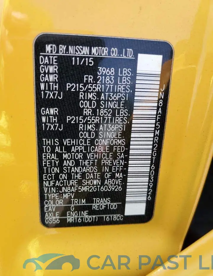 JN8AF5MR2GT603926# 12