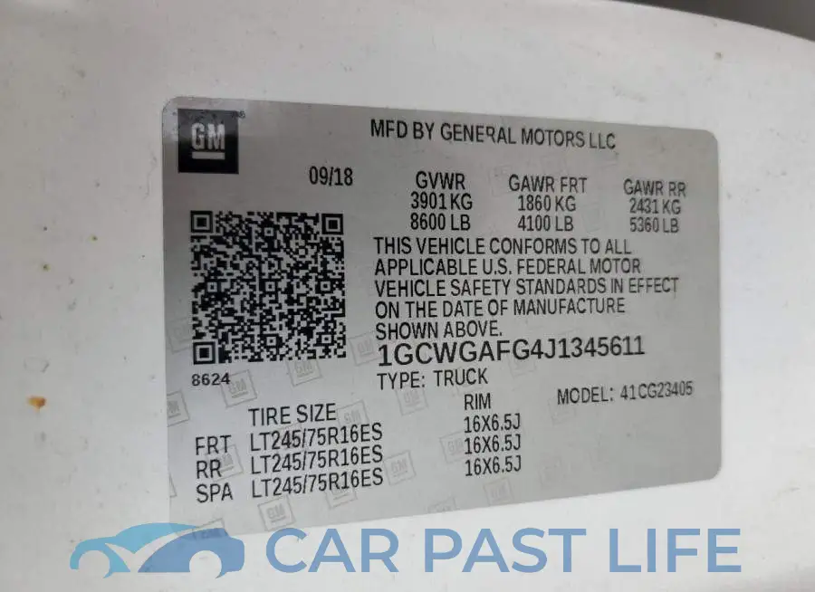 1GCWGAFG4J1345611# 14