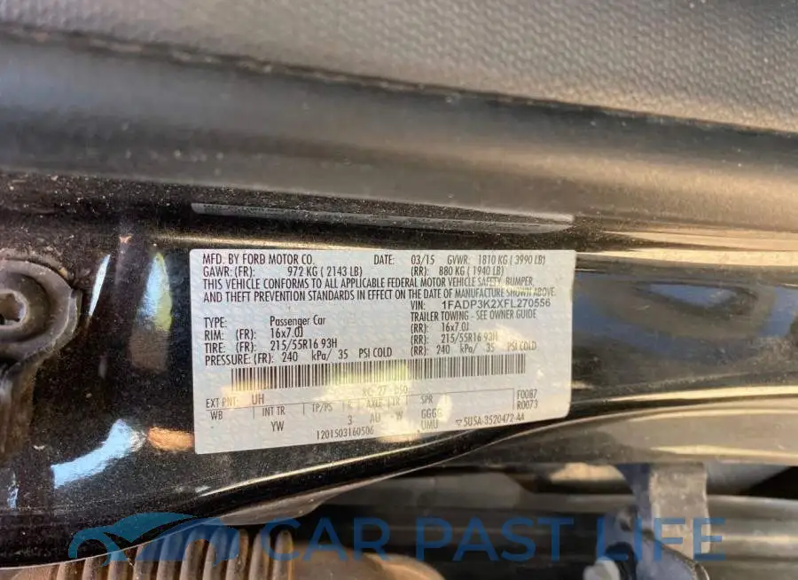 1FADP3K2XFL270556# 10