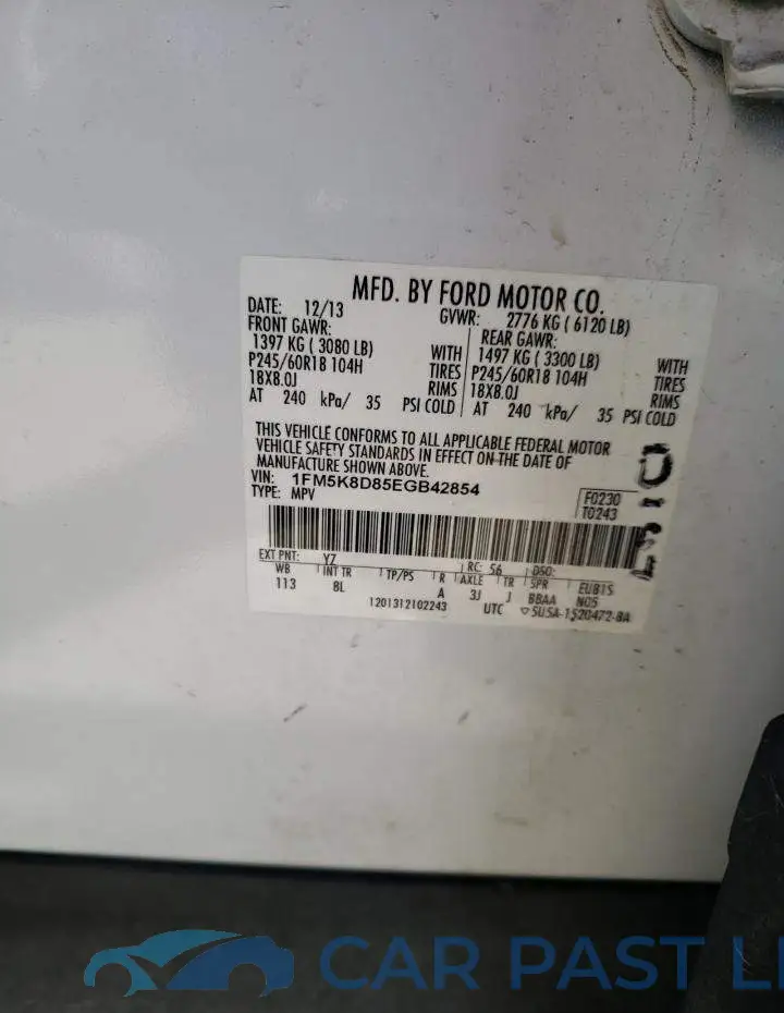 1FM5K8D85EGB42854# 13
