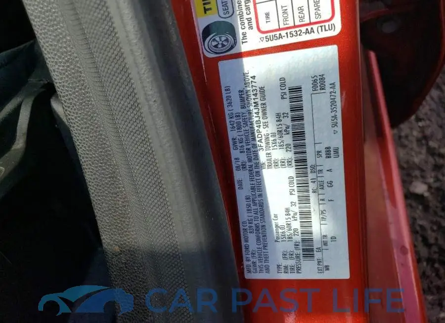3FADP4BJ4JM143774# 12