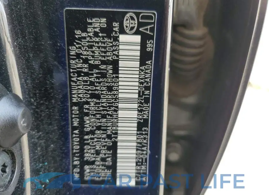 2T1BURHE7GC589601# 12