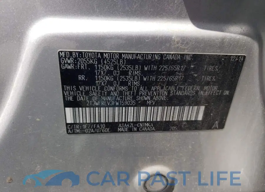 2T3WFREV3FW159035# 13