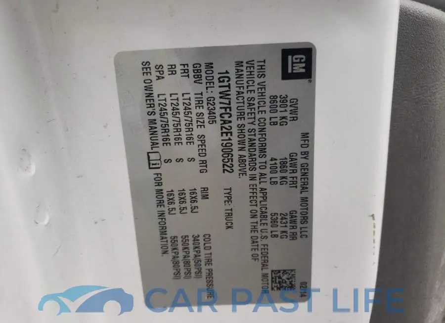 1GTW7FCA2E1906522# 14