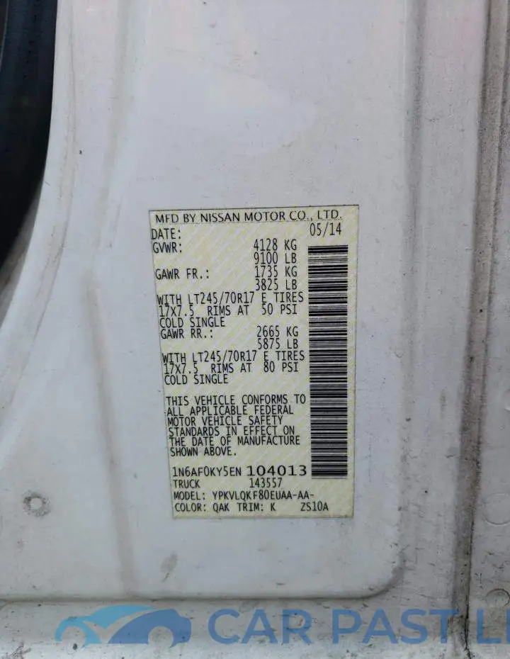 1N6AF0KY5EN104013# 12
