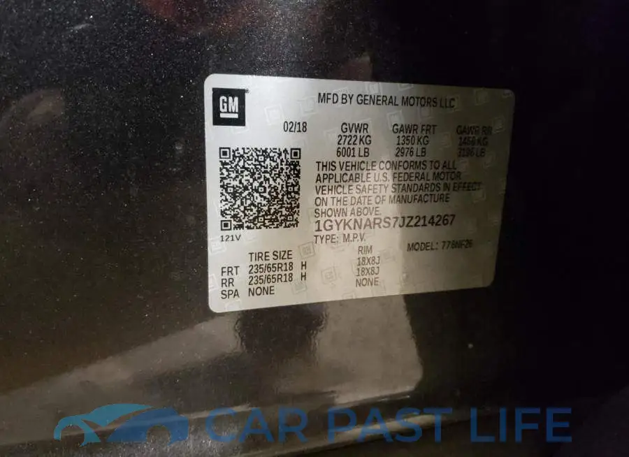 1GYKNARS7JZ214267# 14