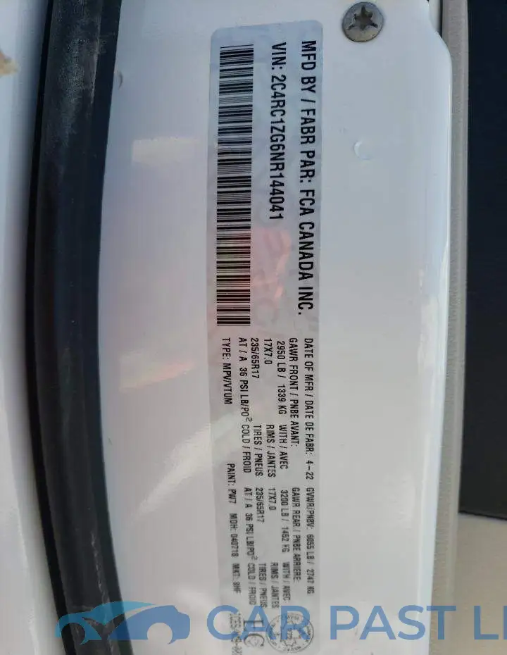 2C4RC1ZG6NR144041# 13