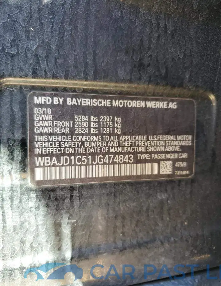 WBAJD1C51JG474843# 12