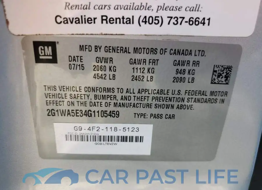 2G1WA5E34G1105459# 12