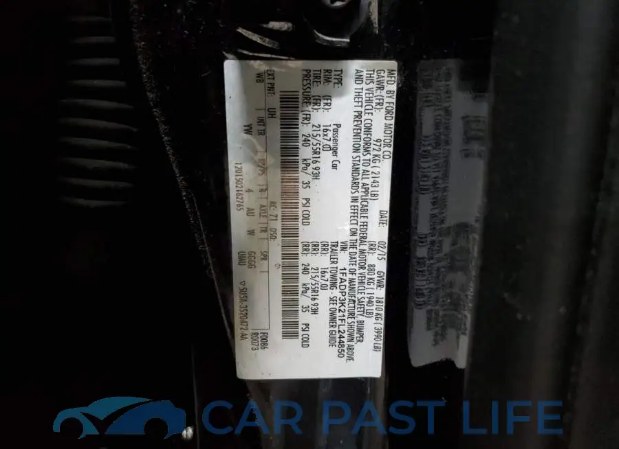 1FADP3K21FL244850# 12