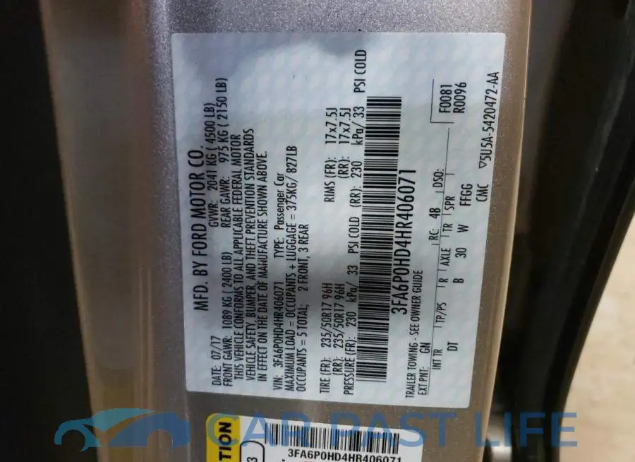 3FA6P0HD4HR406071# 12