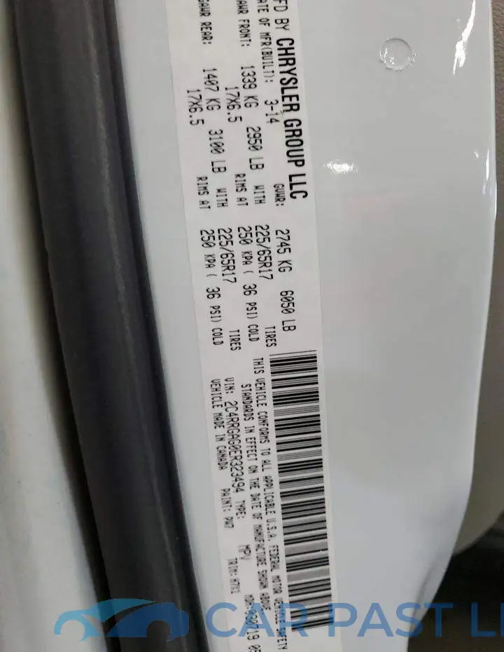 2C4RRGAG0ER323494# 12