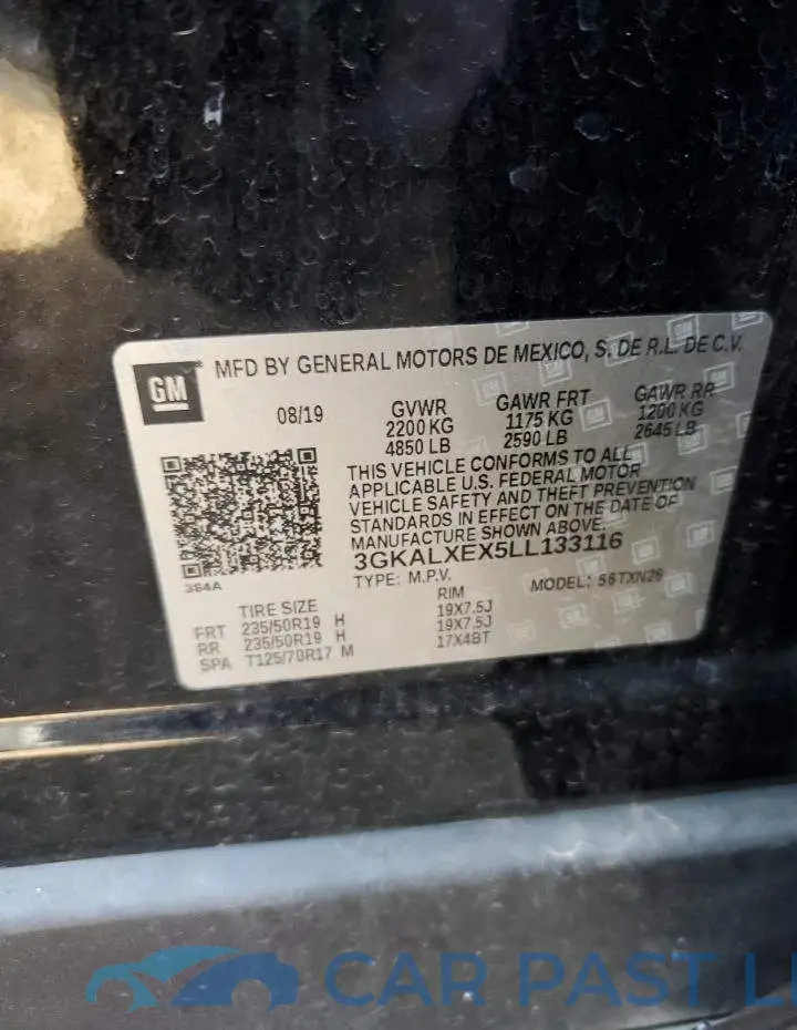 3GKALXEX5LL133116# 13