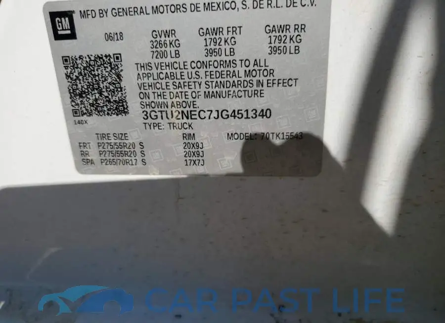 3GTU2NEC7JG451340# 12