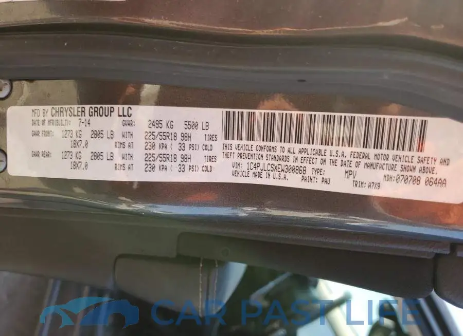 1C4PJLCSXEW300868# 13