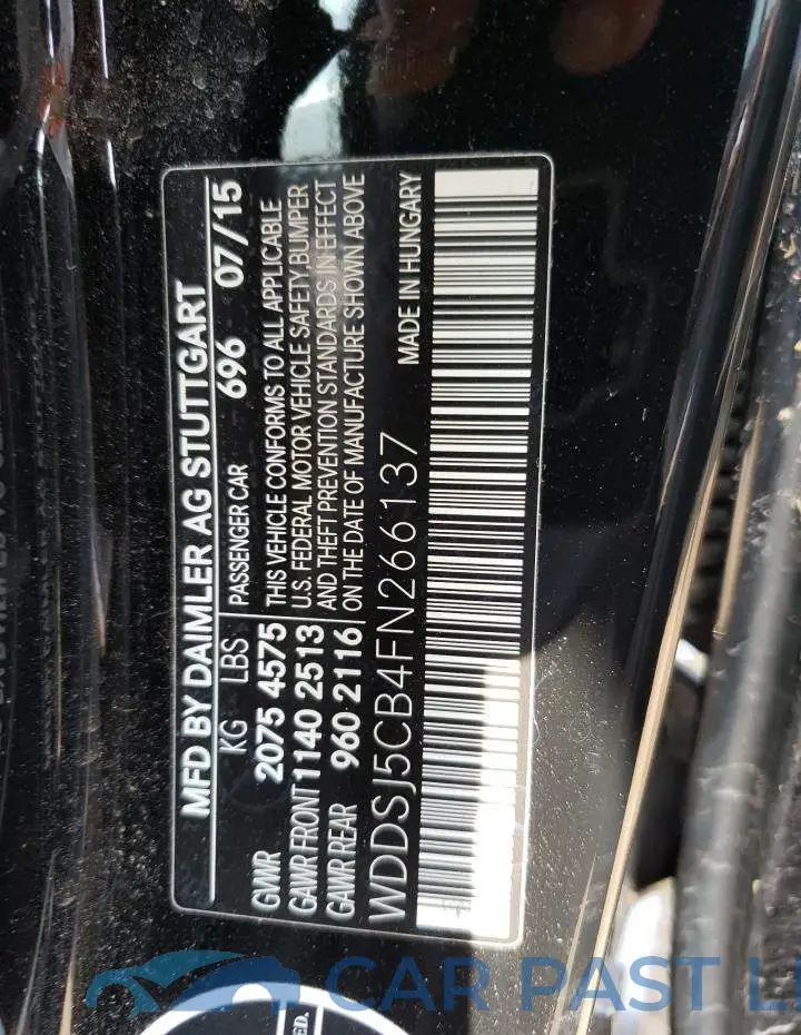 WDDSJ5CB4FN266137# 12