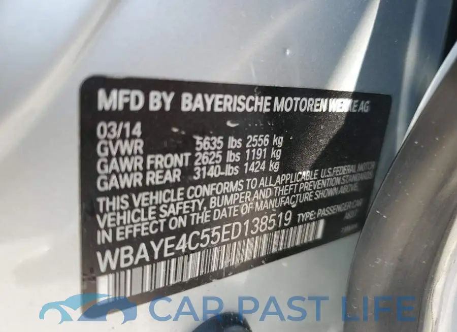 WBAYE4C55ED138519# 12