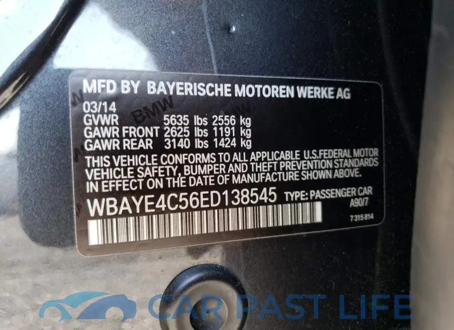 WBAYE4C56ED138545# 13