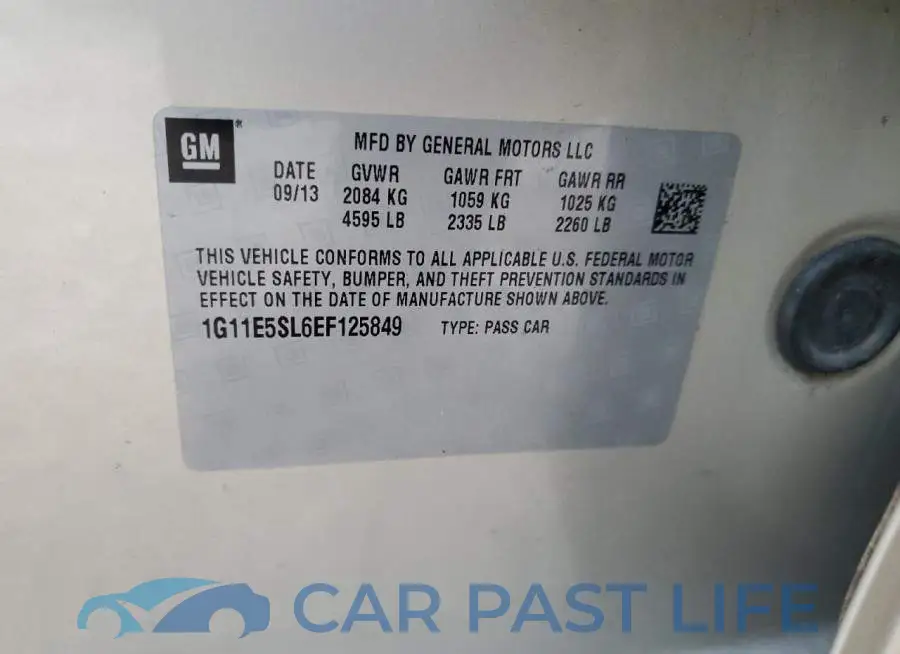 1G11E5SL6EF125849# 12