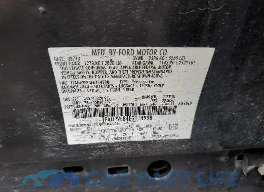 1FAHP2E84EG114998# 12