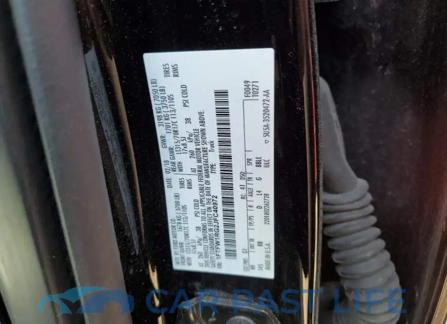 1FTFW1RG2JFC40972# 12
