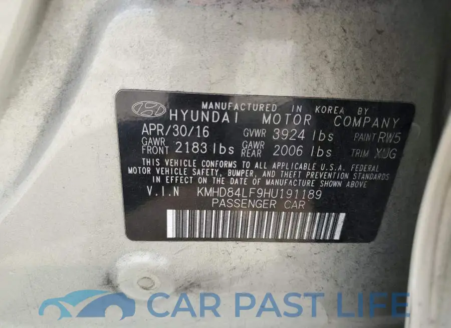 KMHD84LF9HU191189# 13
