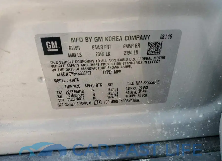 KL4CJFSB6HB006407# 13