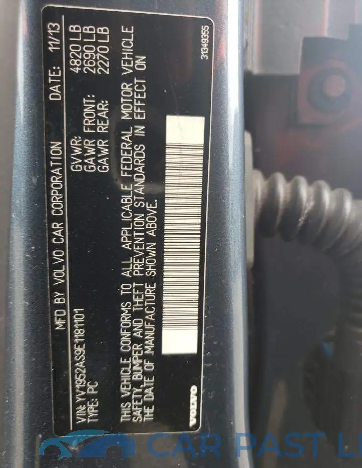 YV1952AS9E1181101# 13
