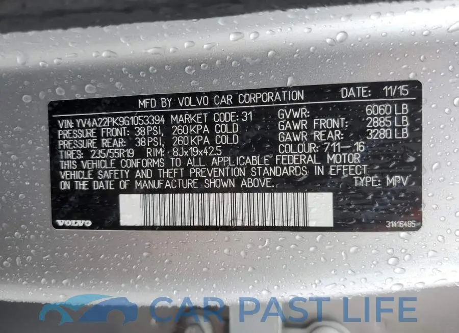 YV4A22PK9G1053394# 13