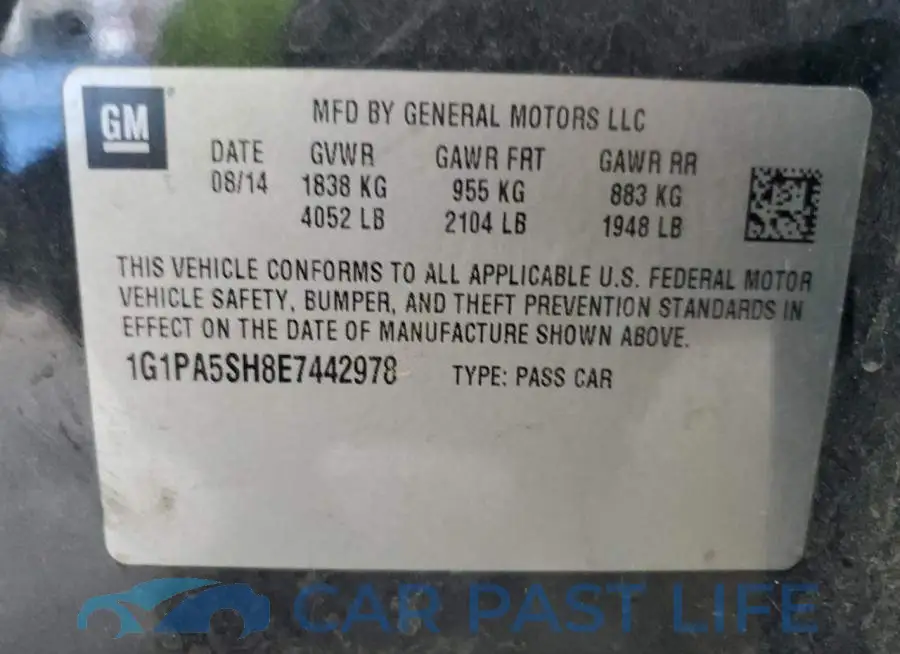 1G1PA5SH8E7442978# 12