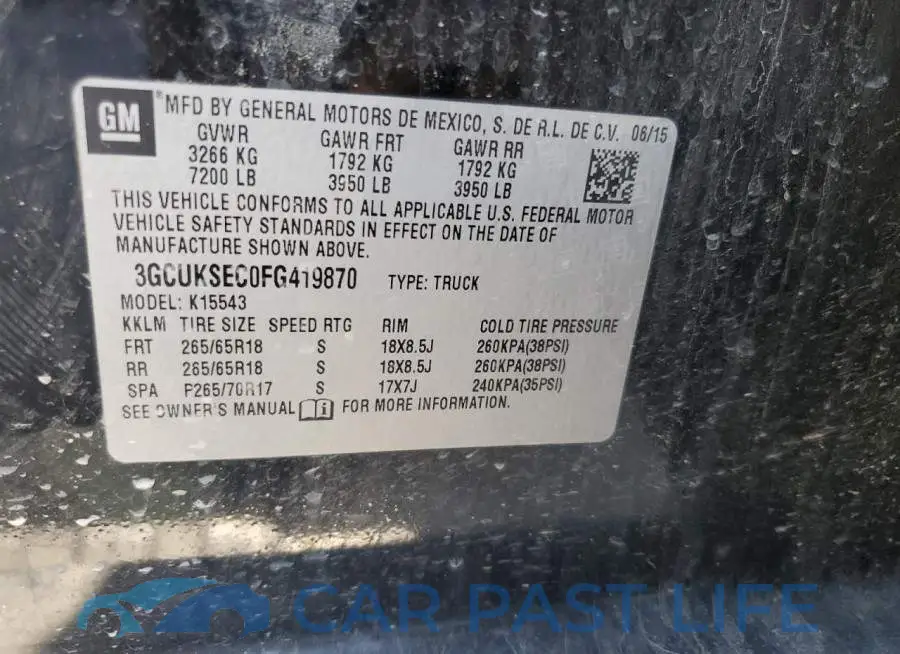 3GCUKSEC0FG419870# 13