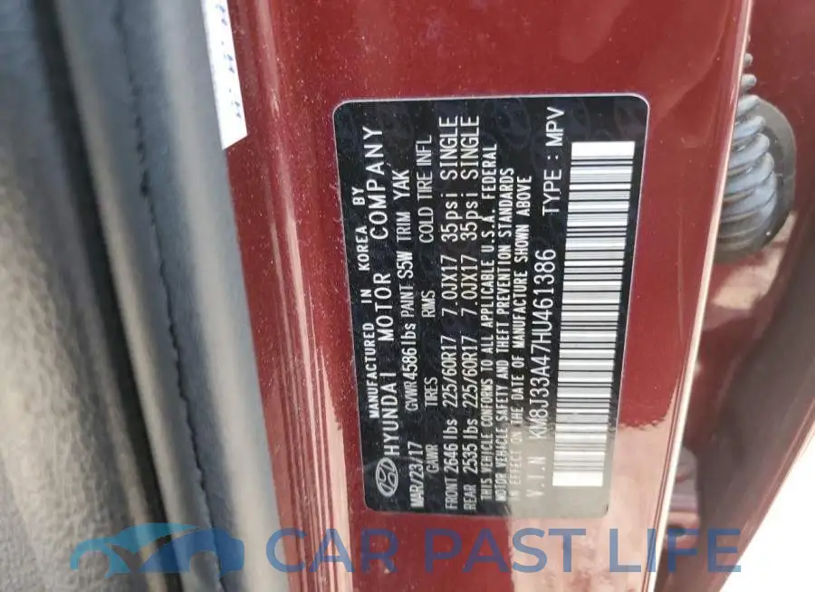 KM8J33A47HU461386# 12