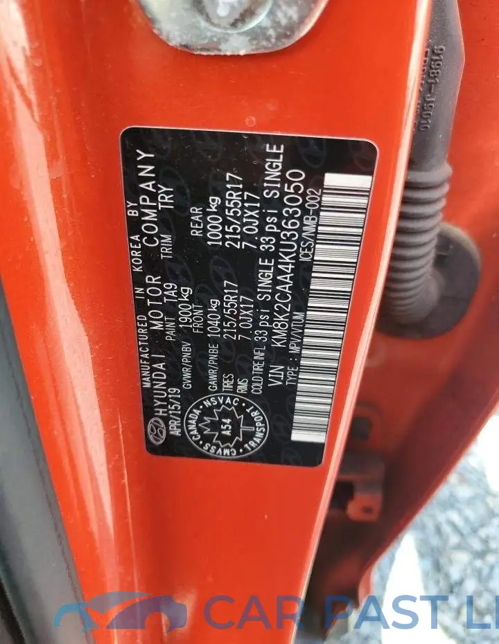 KM8K2CAA4KU363050# 14
