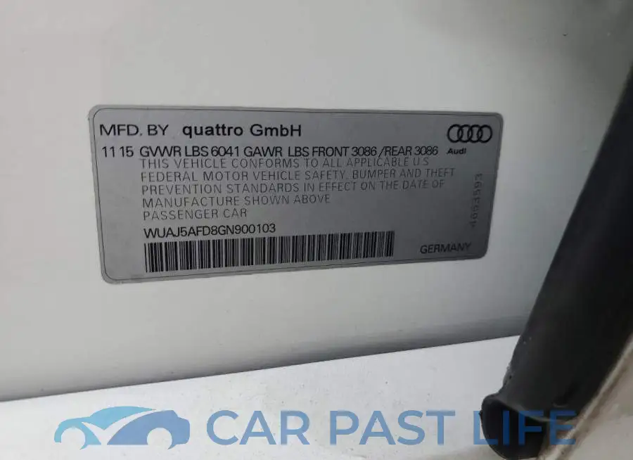 WUAJ5AFD8GN900103# 13